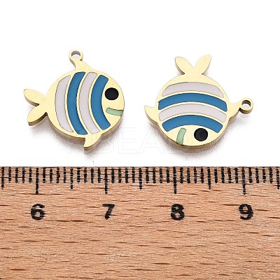 Ion Plating(IP) 316L Surgical Stainless Steel Charms STAS-D035-01C-G-01-1