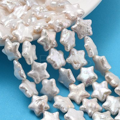 Natural Baroque Keshi Pearl Beads Strands PEAR-P064-04B-02A-1