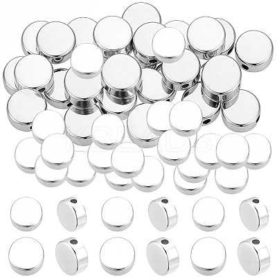50Pcs 2 Styles Rack Plating Brass Beads KK-BBC0027-39-1