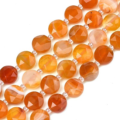 Natural Banded Agate Beads Strands G-C116-A193-01-1