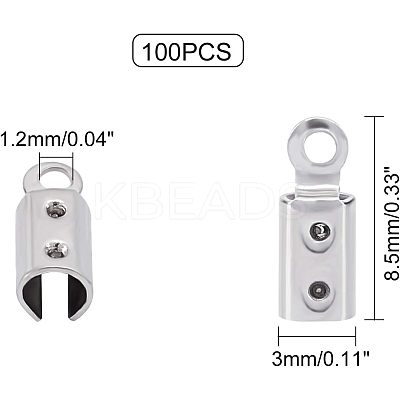 304 Stainless Steel Folding Crimp Ends STAS-UN0005-69-1