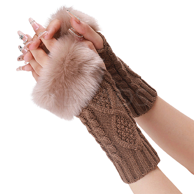 Polyacrylonitrile Fiber Yarn Knitting Fingerless Gloves COHT-PW0001-15F-1