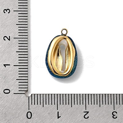 304 Stainless Steel Enamel Pendants STAS-B102-07D-1