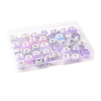 40Pcs 20 Styles DIY Rondelle European Beads Findings Kit DIY-FS0009-85-1