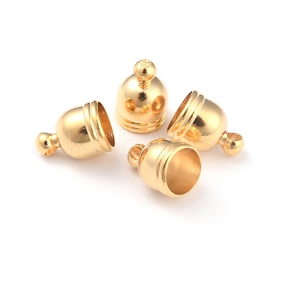 Brass Cord End Cap for Jewelry Making KK-O139-14C-G-1