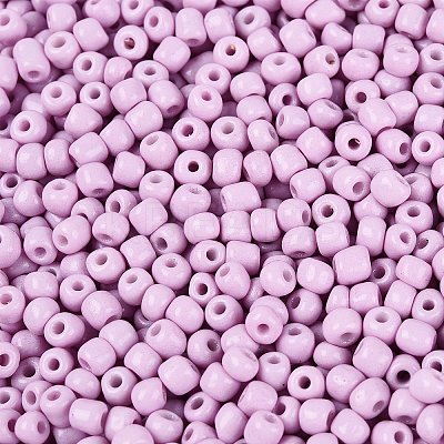 6/0 Baking Paint Glass Round Seed Beads SEED-S036-01C-08-1