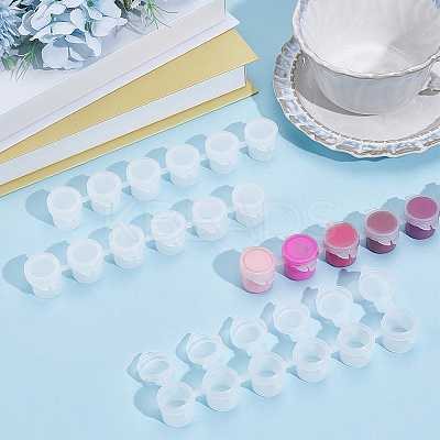 Plastic Empty Paint Pots Strips AJEW-GF0013-97-1