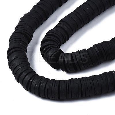 Flat Round Handmade Polymer Clay Beads CLAY-R067-12mm-42-1