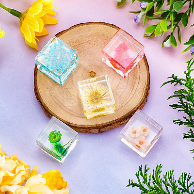 5Pcs 5 Colors Resin Cube Fridge Magnet Home Decoration Accessoriesa FIND-TA0005-87-1