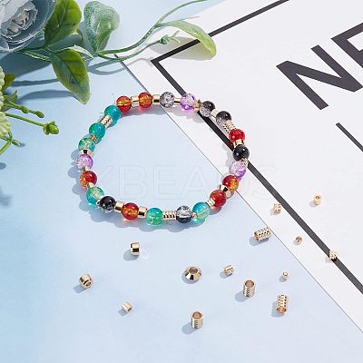 200Pcs 3 Style Brass Beads KK-FH0003-17-1