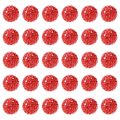 30Pcs Pave Disco Ball Beads RB-TA0001-26A-1