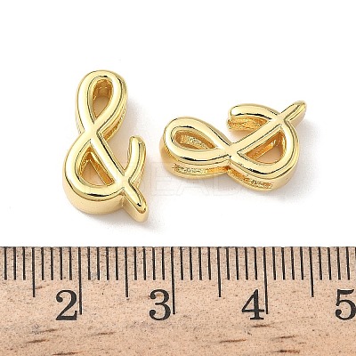 Brass Slide Charms KK-L253-14G-1