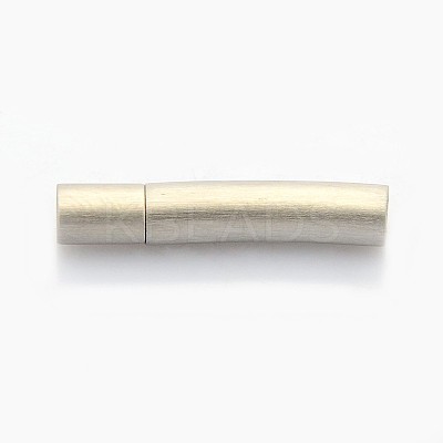 Tarnish Resistant Column 304 Stainless Steel Matte Bayonet Necklace Clasps STAS-I013-3mm-A-1