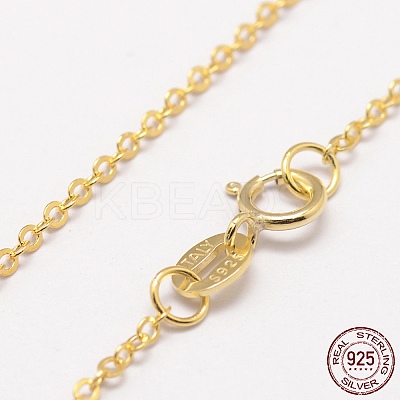 925 Sterling Silver Cable Chains Necklaces STER-F028-32G-1