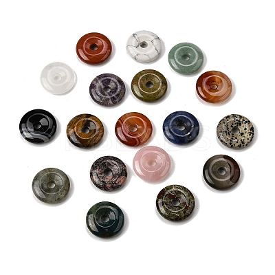 Natural & Synthetic Mixed Gemstone Pendants G-F820-13A-1