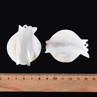 Natural Freshwater Shell Big Pendants SHEL-N038-17-1