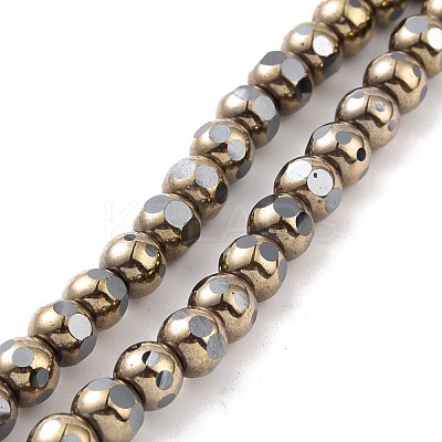 Electroplated Non-magnetic Synthetic Hematite Beads Strands G-G862-02I-1