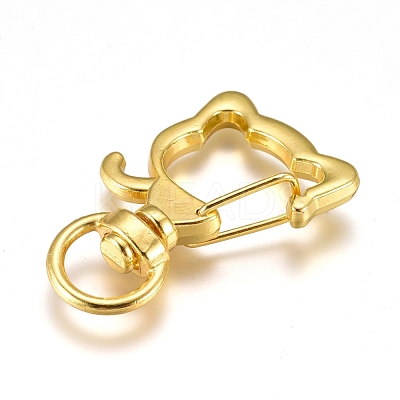 Alloy Swivel Lobster Clasps KEYC-WH0016-37G-1