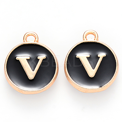 Golden Plated Alloy Charms X-ENAM-S118-02V-1