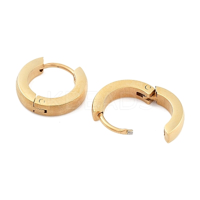 Ion Plating(IP) Frosted 304 Stainless Steel Huggie Hoop Earrings for Women EJEW-C096-31A-G-1