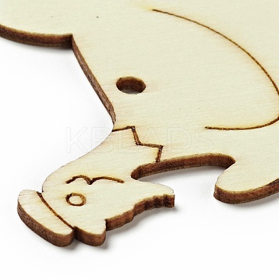 Easter Unfinished Natural Wood Big Pendant Ornaments WOOD-G010-01E-1