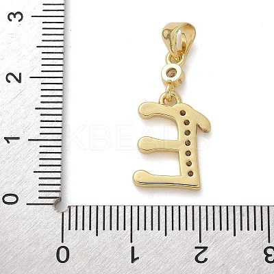 Brass Micro Pave Cubic Zirconia Pendants KK-M319-02G-E-1