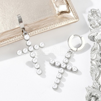 304 Stainless Steel Hoop Earrings EJEW-A119-08P-1