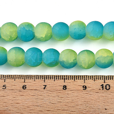 Crackle Glass Beads Strands GLAA-N009-10mm-10-1