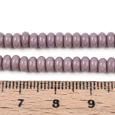 Opaque Spray Painted Glass Beads GLAA-ZX008-4mm-18S-1