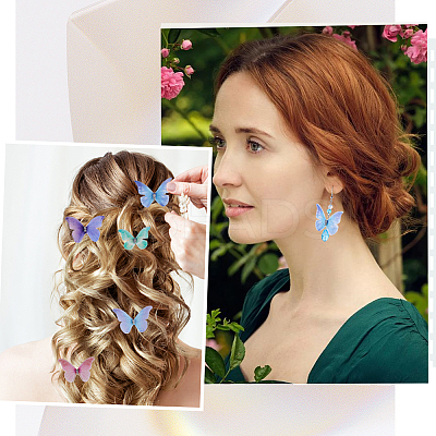 100Pcs 10 Colors Gradient Color 2-Layer Fibre Tulle Ornament Accessories FIND-SC0005-81-1