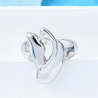 Brass Cuff Rings for Women RJEW-G347-16P-1