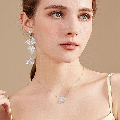 300Pcs 3 Styles Transparent & Opaque Acrylic Flower Bead Caps MACR-AR0001-25-1