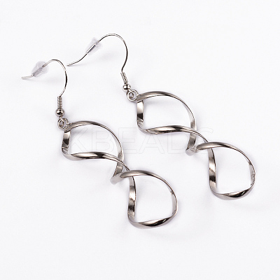 Tarnish Resistant Helix 304 Stainless Steel Dangle Earrings EJEW-D209-02-1