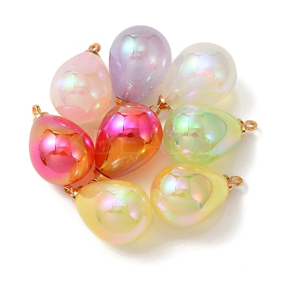 8Pcs UV Plating Acrylic Pendants FIND-YW0002-04-1