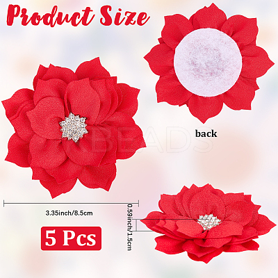 Polyester & Rhinestones Ornament Accessories DIY-WH20063-015B-1