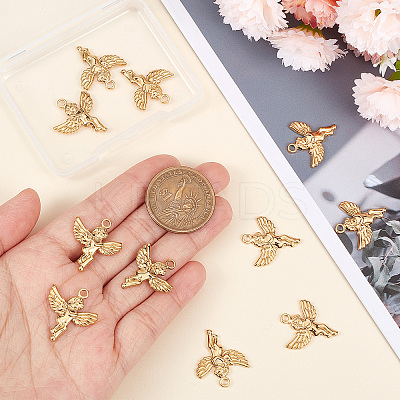 14Pcs 304 Stainless Steel Pendants STAS-BBC0001-82-1
