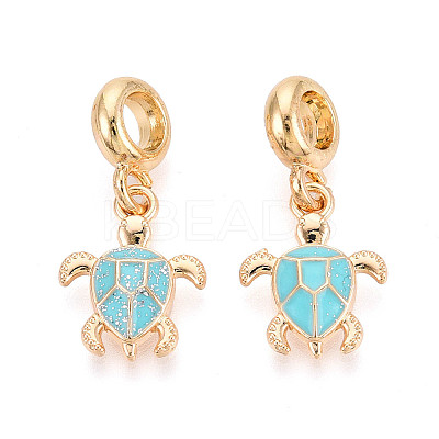 Alloy Enamel Sea Turtle European Dangle Charms FIND-B034-52G-01-1