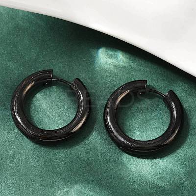 202 Stainless Steel Polishing Hoop Earrings EJEW-M106-02EB-06-1