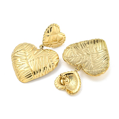 Ion Plating(IP) 304 Stainless Steel Stud Earrings for Women EJEW-A108-10G-1