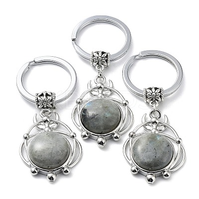 Natural & Synthetic Gemstone Keychain KEYC-H019-02P-1