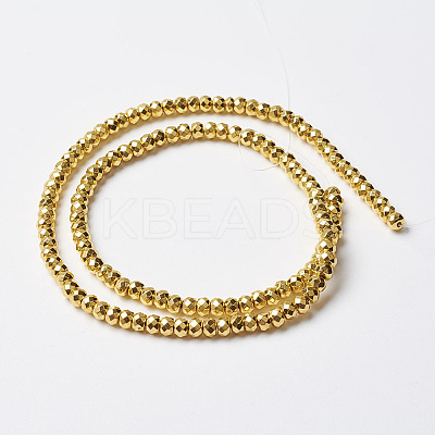 Non-magnetic Synthetic Hematite Beads Strands X-G-P262-29-3x4mm-G-1