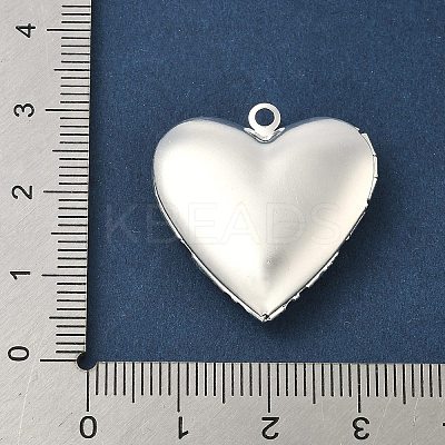 Hollow Heart Brass Locket Pendants KK-K414-12C-S-1