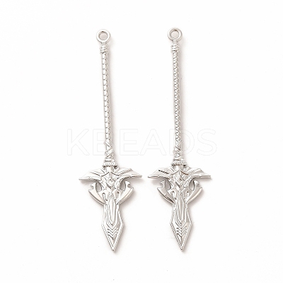 Rack Plating Alloy Big Pendants PALLOY-E025-16P-1