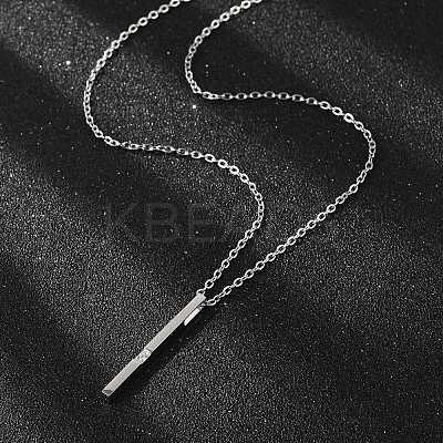 304 Stainless Steel Cubic Zirconia Pendant Necklaces NJEW-P167-24P-1