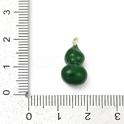 Gourd Brass Enamel Pendants KK-G526-20G-1