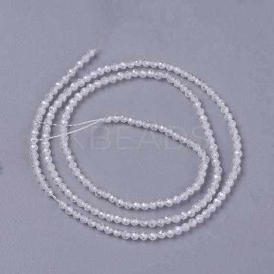 Cubic Zirconia Beads Strands X-G-F596-48I-3mm-1