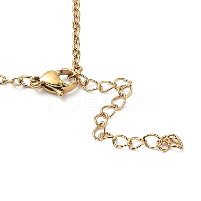Ion Plating(IP) 304 Stainless Steel Cross Link Chain Necklace NJEW-K249-06G-1