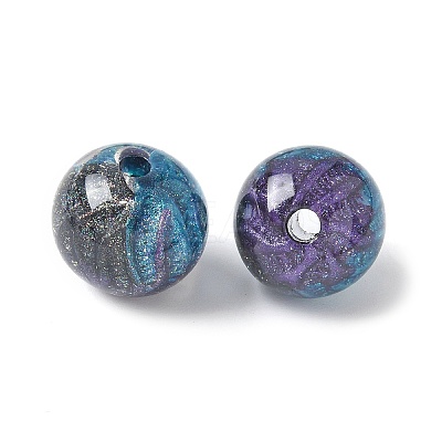 Two Tone Transparent Acrylic Beads OACR-D304-02G-1