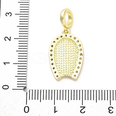 Brass Micro Pave Cubic Zirconia Virgin Mary European Dangle Charms KK-D325-27G-02-1
