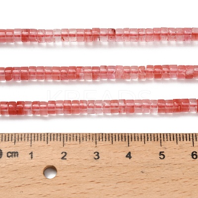Cherry Quartz Glass Beads Strands G-Z110-A28-2x4mm-1